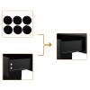 Black Wall Mount Station with Drawers Styling Cabinet Storage Beauty Salon Spa Equipment, Storage Cabinet Multi-Functional Beauty Salon Organizer 35.8" L x 15" W x 8.5" H view 3