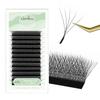 NATUHANA Eyelash Extensions 0.07 C Curl 12mm W Shaped Clover Classic Easy Fan Permanent Volume Lash Extensions Automatic Blooming Flower Lash,Professional Supplies for Lash Techs(5D,0.07-C,12mm) view 1