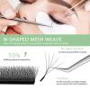 NATUHANA Eyelash Extensions 0.07 C Curl 12mm W Shaped Clover Classic Easy Fan Permanent Volume Lash Extensions Automatic Blooming Flower Lash,Professional Supplies for Lash Techs(5D,0.07-C,12mm) view 2