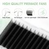NATUHANA Eyelash Extensions 0.07 C Curl 12mm W Shaped Clover Classic Easy Fan Permanent Volume Lash Extensions Automatic Blooming Flower Lash,Professional Supplies for Lash Techs(5D,0.07-C,12mm) view 3