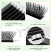 NATUHANA Eyelash Extensions 0.07 C Curl 12mm W Shaped Clover Classic Easy Fan Permanent Volume Lash Extensions Automatic Blooming Flower Lash,Professional Supplies for Lash Techs(5D,0.07-C,12mm) view 4