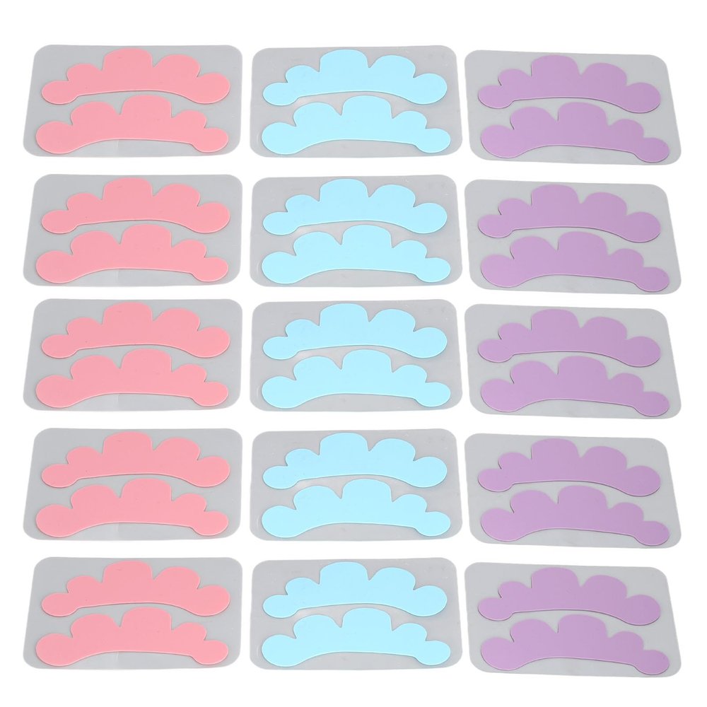 XHTLLO 15Pair Eyelash Extension Patches, Yun Shaped Reusable Silicone Eyelash Extension, Reusable Eyelashes Extension Pad, Silicone Lash Grafting Eye Pads