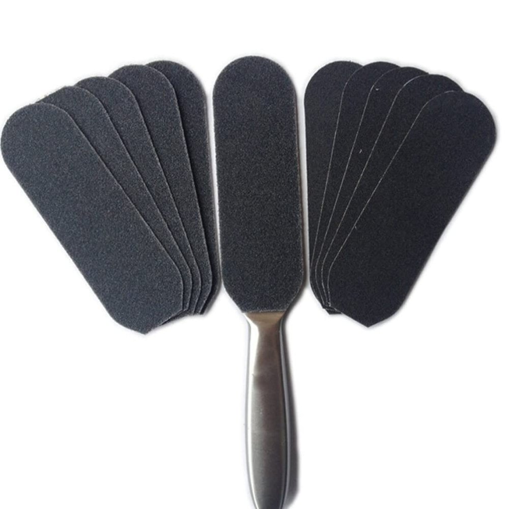 Ipetboom Pedicure Foot File Remover - 50PCS Foot Sandpaper Foot File Cuticle Remover Tool - Portable Sandpaper Pedicure Accessories Black