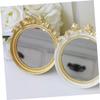 BIUDECO 1pc Resin Bowknot Handheld Makeup Mirror Single-Sided Portable Small Mirror for Home and Travel Elegant Design for Women view 2