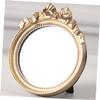 BIUDECO 1pc Resin Bowknot Handheld Makeup Mirror Single-Sided Portable Small Mirror for Home and Travel Elegant Design for Women view 3