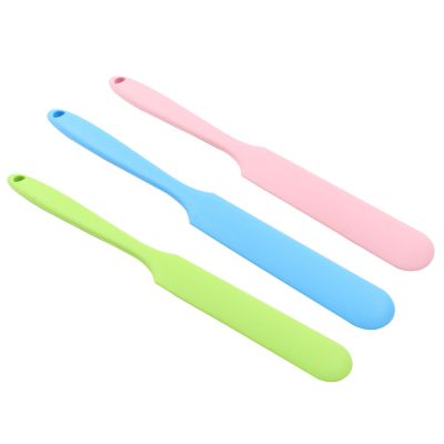 Coufce 3-Piece Silicone Waxing Spatulas - Non-Stick, Reusable, Easy to Clean - Pink, Blue, Green