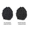 25MM Curly Toupee 0.1mm PU Base Human Hair Replacement Systems Mens Hairpiece Brazilian Hair Wig8 X10#1 Jet Black-25mm Wave view 3