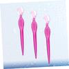 Gogogmee 3pcs Portable Stainless Steel Eyebrow Razors Lightweight Eyebrow Trimmers for Women for Travel Easy to Clean Non-Slip Grip Red Color view 2
