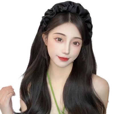 12x14 Hand Tied for Woman Light Human Hair Natural Black One Piece Four Clips Clip in Hair Toppers Straight (Left,18inch)