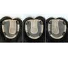 12x14 Hand Tied for Woman Light Human Hair Natural Black One Piece Four Clips Clip in Hair Toppers Straight (Left,18inch) view 2