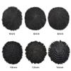 Afro Curly Toupee 0.1mm PU Base Human Hair Units for Black Men African American Afro Wavy Black Mens Hair System Brazilian Hair Wig8 X10#1B Off Black-4mm Wave view 3