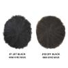 Afro Curly Toupee 0.1mm PU Base Human Hair Units for Black Men African American Afro Wavy Black Mens Hair System Brazilian Hair Wig8 X10#1B Off Black-4mm Wave view 4
