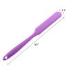 Coufce 3 Pieces Silicone Waxing Spatula Non Stick Wax Spatulas Resin Popsicle Sticks Hair Removal Waxing Applicator Non-Stick Kitchen Scraper (Orange, Yellow, Purple) view 2
