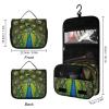 QUOPLMAM Peacock Portable Toiletry Bags,Travel Makeup Bags,Travel Cosmetic Bags,with Handle,Large Capacity view 2