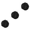 Ipetboom 3pcs Adjustable Hair Bonnet Satin for Hair for Sleep Shower and Conditioning Suitable for Types Black Dual-layer Design view 1