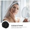 Ipetboom 3pcs Adjustable Hair Bonnet Satin for Hair for Sleep Shower and Conditioning Suitable for Types Black Dual-layer Design view 3