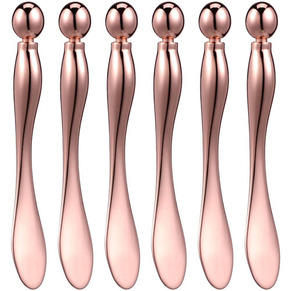6 Pcs Metal Eye Cream Applicator Eye Roller Tool Eye Cream Applicator Stick Facial for Reducing Puffiness Wrinkle