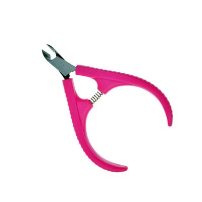 BIUDECO Ergonomic Stainless Steel Nail Nipper for Cuticles and Dead Skin Long Jaw Design for Easy Trimming Durable Non-slip Handle for Home and Salon Use Rose Red