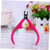 BIUDECO Ergonomic Stainless Steel Nail Nipper for Cuticles and Dead Skin Long Jaw Design for Easy Trimming Durable Non-slip Handle for Home and Salon Use Rose Red view 2