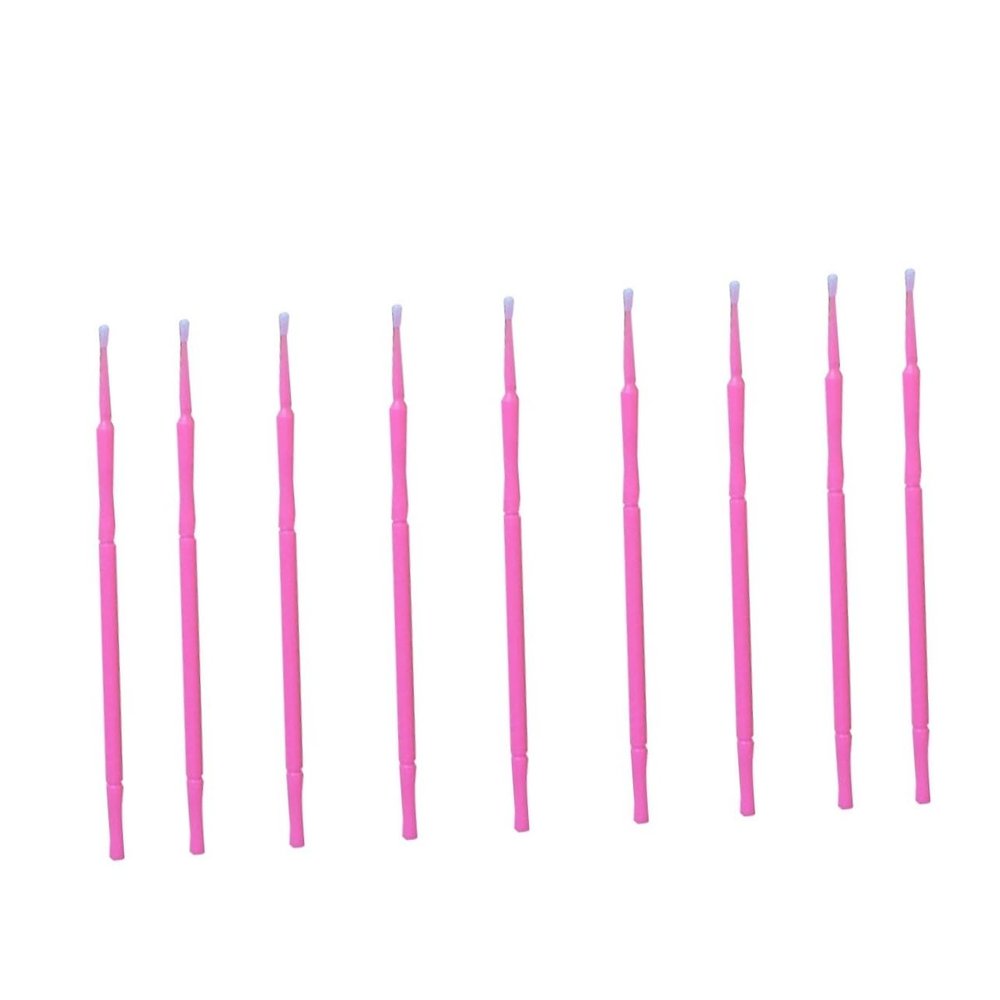 100pcs Eyelash Micro Brush Sanitary Disposable Lash Extension Applicator Great for Salons Home Use Non-linting Clean
