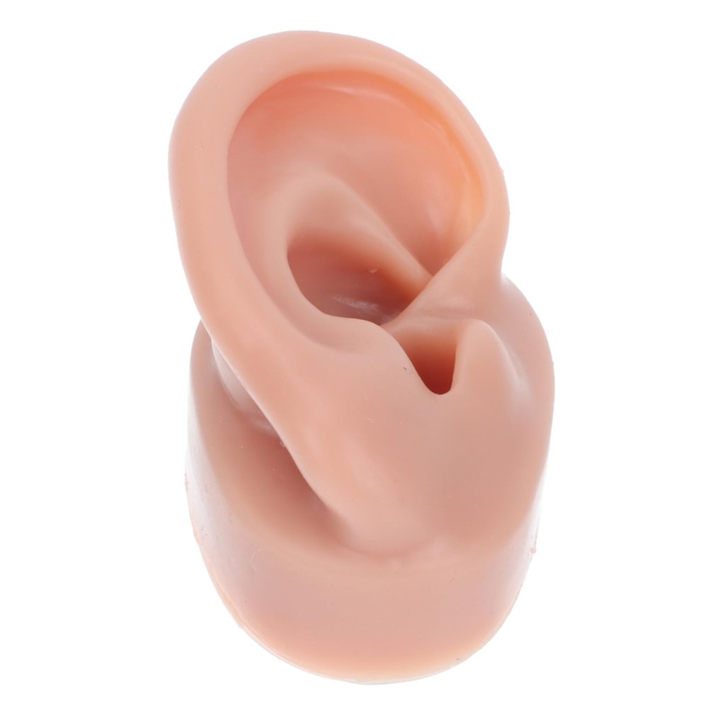 BIUDECO Silicone Human Ear Model for Helix Piercing Practice Piercing Stuff Jewelry Display Ear Cleaning Exercise