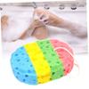 Ipetboom 3pcs Oval Seaweed Bath Sponges Natural Shower Accessories Gentle Skin Scrubbers Bathing Tools view 4