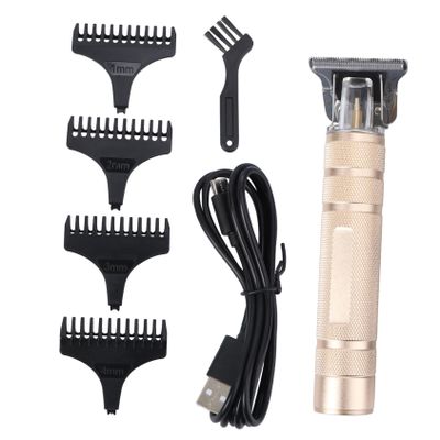 Beatifufu Professional Clipper for Home Barbershop Mute Trimmer Design USB Rechargeable Safe Hair Cutting Tool for Men Golden Finish