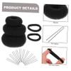 Beatifufu 2sets Hair Donut Bun Makers -shaped Hairpins and Elastic Bands for Women Easy to Use Diy Hair Styling Accessories for Chignons and Updos Total view 3