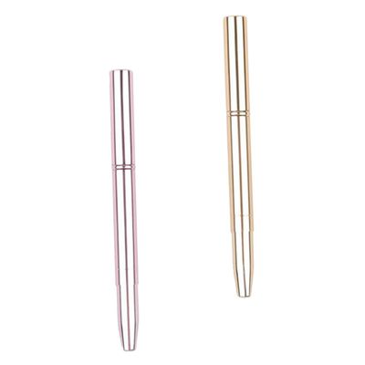 FOMIYES 2pcs Retractable Lip Brush Cover Double-ended Lipstick Applicator for Precise Application Makeup Tool for Travel and Daily Use