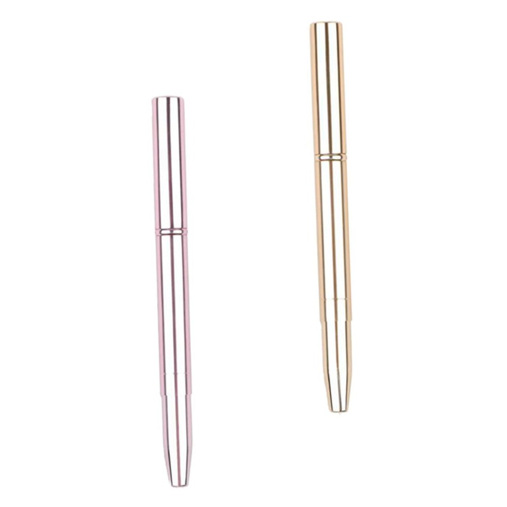 FOMIYES 2pcs Retractable Lip Brush Cover Double-ended Lipstick Applicator for Precise Application Makeup Tool for Travel and Daily Use