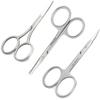 Eyebrow Scissors Nose Hair Scissors Beard Cutter Makeup Scissors Set Stainless Steel Set Of 3 Practical treatment view 1