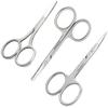 Eyebrow Scissors Nose Hair Scissors Beard Cutter Makeup Scissors Set Stainless Steel Set Of 3 Practical treatment view 2