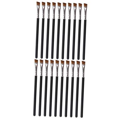 FOMIYES 20pcs Portable Eyebrow Makeup Brushes Mini Makeup Tools Wooden Handles Eyeshadow Combs for Home Salon