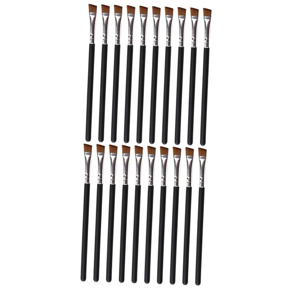 FOMIYES 20pcs Portable Eyebrow Makeup Brushes Mini Makeup Tools Wooden Handles Eyeshadow Combs for Home Salon