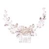 Beatifufu Rhinestone Hair Pin Comb Wedding Hair Accessories Pearl Bridal Headpiece Clip view 1