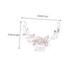 Beatifufu Rhinestone Hair Pin Comb Wedding Hair Accessories Pearl Bridal Headpiece Clip view 3