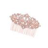 Beatifufu Rose Gold Rhinestone Hair Comb for Women Elegant Hair Insert Comb for Bun Styles 1 Piece for Weddings and Parties Sparkling Design view 1