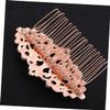 Beatifufu Rose Gold Rhinestone Hair Comb for Women Elegant Hair Insert Comb for Bun Styles 1 Piece for Weddings and Parties Sparkling Design view 2