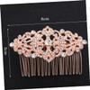 Beatifufu Rose Gold Rhinestone Hair Comb for Women Elegant Hair Insert Comb for Bun Styles 1 Piece for Weddings and Parties Sparkling Design view 4
