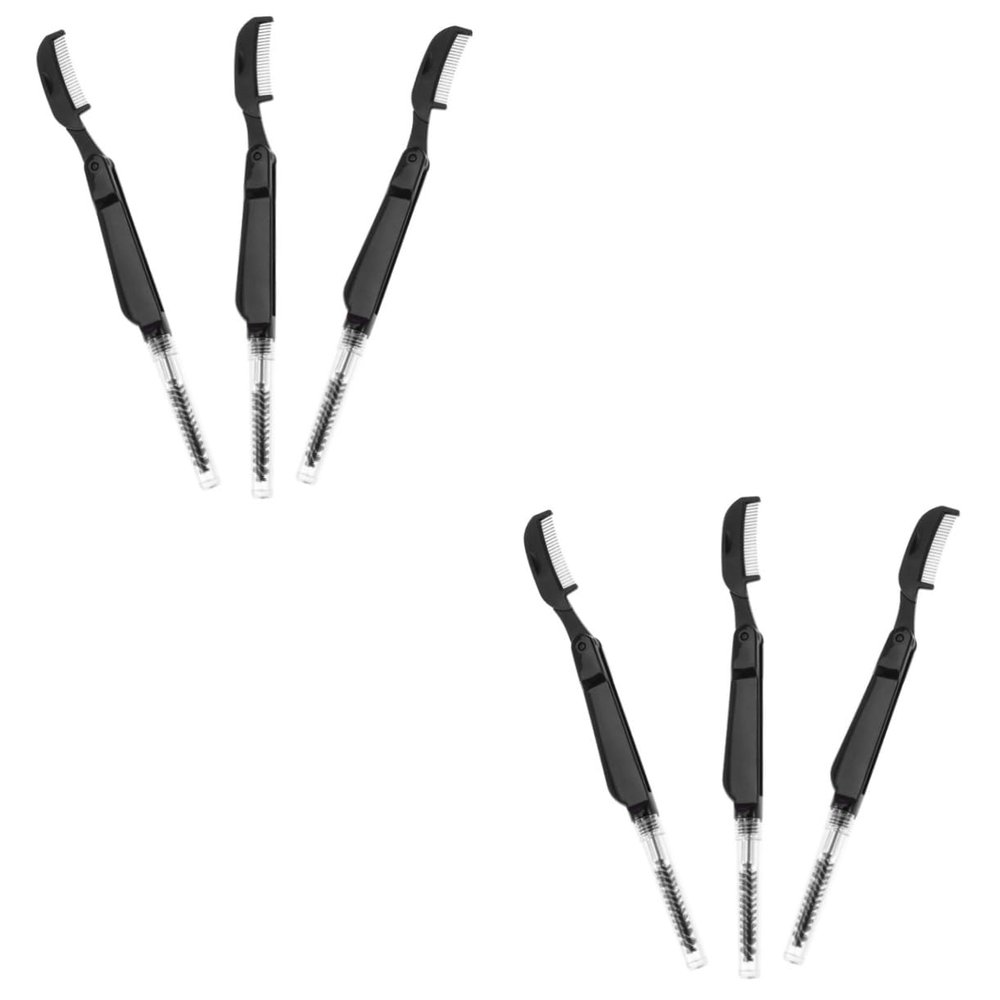 FOMIYES 6pcs Professional Eyebrow Makeup Brush Tool Double-end Brush Eyelash Applicator Mascara Wands Beauty