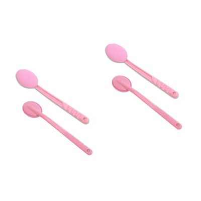 Ipetboom 2pcs Microfiber Body Scrubber Brush Long Handle Shower Brush Back for Shower Skin Exfoliator