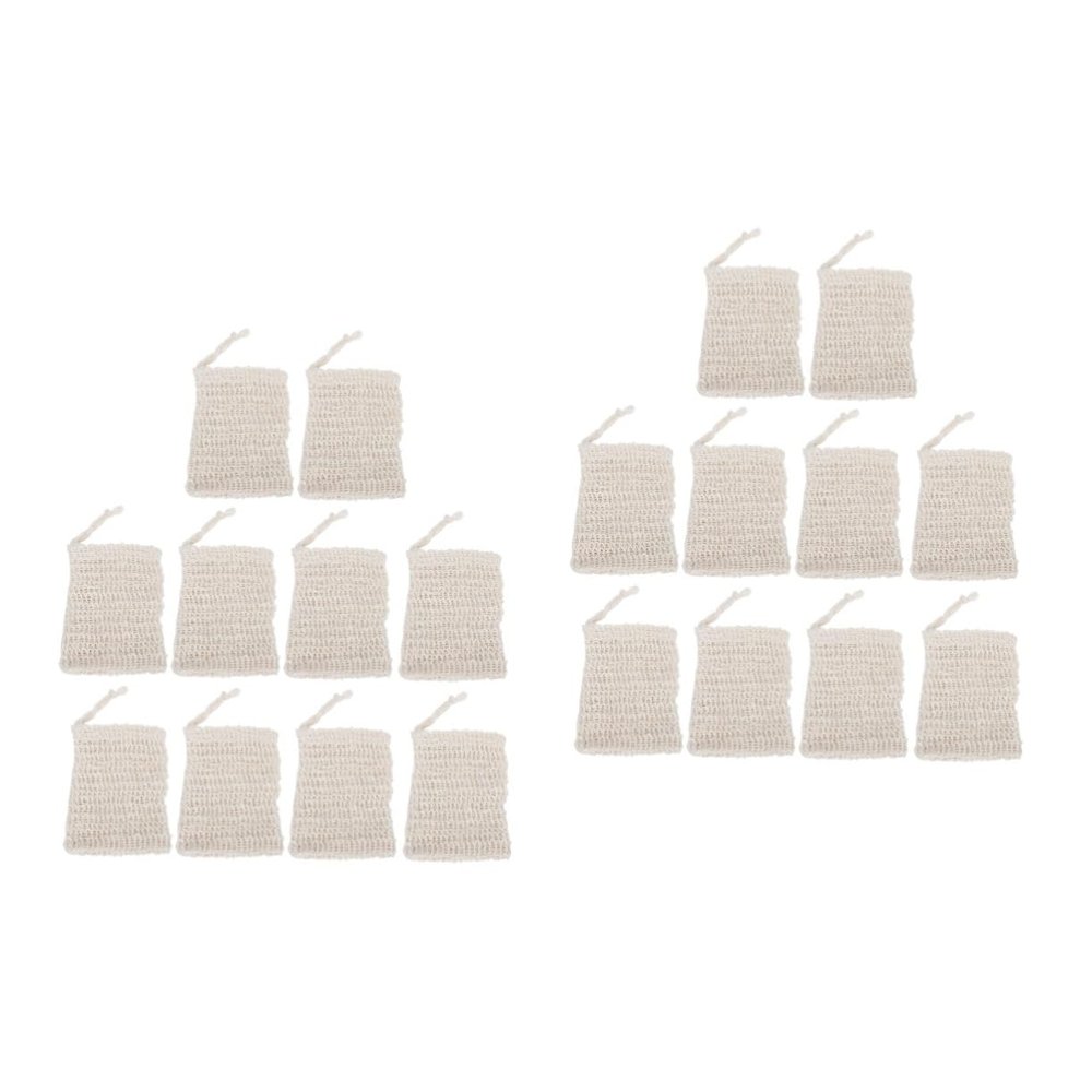 FOMIYES 20pcs Soap Pouch Foaming Net Bags for Travel Convenient Hanging Design Healthy Material for Skin Cleansing and Massage for Home and Outdoor Use