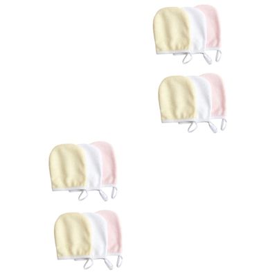 FOMIYES 12pcs Makeup Remover Pads Women Face Cleaning Soft Microfiber Makeup Removal Pads Reusable Eye Wipes Random Color