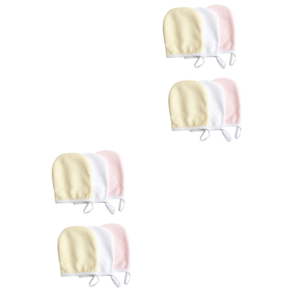FOMIYES 12pcs Makeup Remover Pads Women Face Cleaning Soft Microfiber Makeup Removal Pads Reusable Eye Wipes Random Color