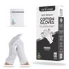 Touch Screen XS Extra Small 5 Pairs 100% Premium Cotton Gloves for Dry Hands | Moisturizing Overnight Gloves for Eczema, Psoriasis & Skin Spa Treatment for Women & Men | Free Laundry Bag view 1