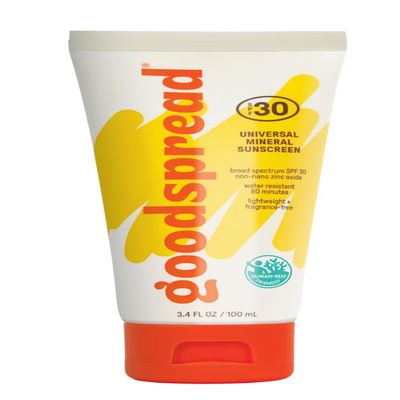Goodspread Mineral Sunscreen SPF 30 Reef-Safe, Non-Nano Zinc Oxide, Water-Resistant, Hawaii Compliant, Rubs in Clear, Face & Body, Adults & Kids