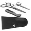 DOITOOL Stainless Steel Beard Scissors Set Mustache Trimming Scissors Kit 2 Pcs Shears 1 Pcs Comb for Barbershop Home Use view 1
