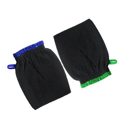 Ipetboom 2pcs Exfoliating Bath Scrub Gloves for Deep Clean Stretchy Sauna Mitts for Men Women Random for