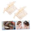 Beatifufu 2pcs Elegant Pearl Hair Comb Clips for Brides Wedding Hair Accessories for Special Occasions and Ceremonies view 3