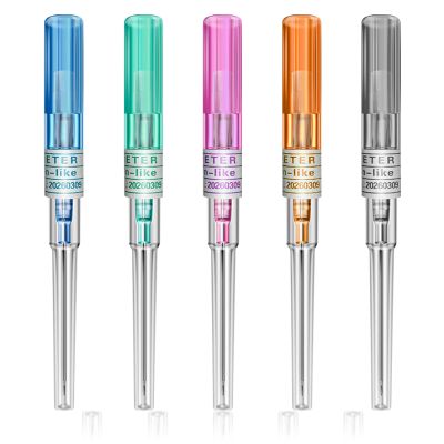 WZPB Catheter Piercing Needles - 50 Pcs 14G, 16G, 18G, 20G, 22G IV Catheter Piercing Needles for Ear Nose Lip Tongue Belly Navel Nipple Cartilage Piercing Kit